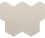 COIMBRA TAUPE 30634 - Carrelage 17,5x20 cm hexagonal uni aspect carreaux de ciment taupe