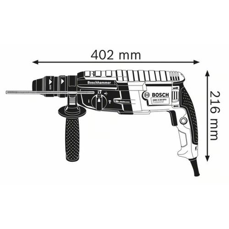 Perforateur SDS Plus 880W GBH 2-28 F Professional en coffret L-CASE - BOSCH - 0611267600