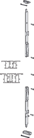 Paire de verrous en applique pour porte semi-fixe + gâche modèle 1503 zingué – FAPIM - 1503_Z5