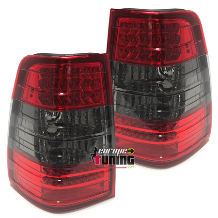 FEUX TUNING LED ROUGES NOIRS MERCEDES CLASSE E W124 BREAK (14179)