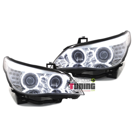 PHARES FEUX AVANTS CCFL ANGEL DEVIL EYES A LEDS BMW SERIE 5 E60 & E61 PHASES 1 (02922)