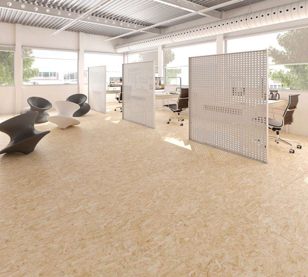 STRAND NATURAL Carrelage aspect bois OSB  120x120 cm