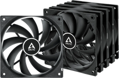 Lot de 5 Ventilateurs de boitier Arctic F12 - 12cm (Noir)