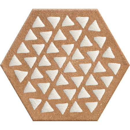 TERRACRETA Intarsio Chamotte - carrelage hexagonal 25x21,6 cm aspect carreaux de ciment