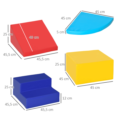 4 blocs de construction en mousse XL - modules de motricité EPE PU