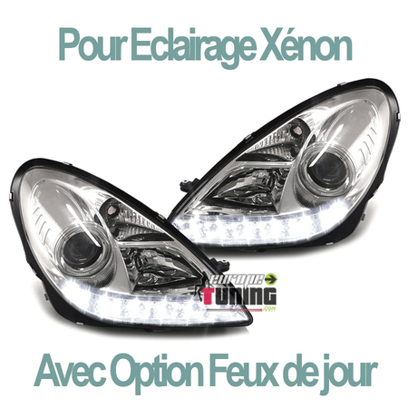 PHARES AVANTS AVEC FEUX DE JOUR A LED MERCEDES SLK 171 AU XENON (05247)