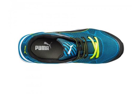 Baskets de sécurité basse BLAZE KNIT LOW S1P HRO SRC bleu/vert P44 - PUMA - 643060-T.44