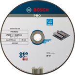 Disque à tronçonner aggloméré PRO métal 230x3x22,23mm - BOSCH - 2608600324