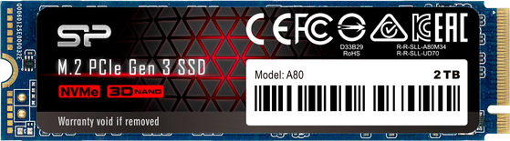 Disque SSD Silicon Power A80 2To  - NVMe M.2 Type 2280