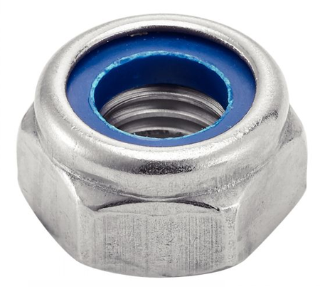 Écrou hexagonal frein indésserrable avec bague nylon inox A2 DIN 985 M14 boîte de 50 - ACTON - 6260214