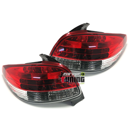 FEUX A LEDS ROUGES CLAIRS POUR PEUGEOT 206 et 206 + (03704)