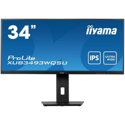 Ecran PC - IIYAMA XUB3493WQSU-B5 - 34 UWQHD - Dalle IPS - 4 ms - 75Hz - HDMI / DisplayPort / USB - FreeSync - Pied réglable en