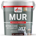 KIT BÉTON CIRÉ MURS-2 m² - Mate Arabica Marron-ARCANE INDUSTRIES