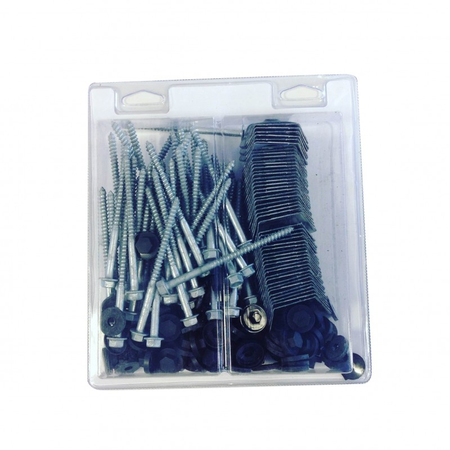 Kit de fixation pour bac acier 1045 (vis L 100 x  diam 6 mm) - Coloris - Gris anthracite RAL 7016