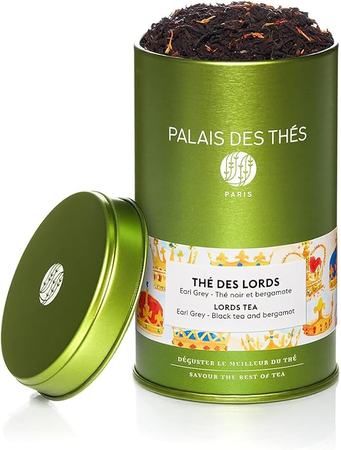 Palais des Thés, THÉ DES LORDS, Thé Earl Grey, Thé Noir de Chine à la Bergamote, Agrumes, Boîte métal 100g