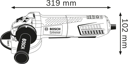 Meuleuse angulaire GWS 15-125 CIEPX en boîte carton - BOSCH - 0601796306