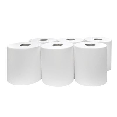 Bobines pure ouate blanc 450 formats 2 plis 22x30cm colis de 6 - N2482.1LP02