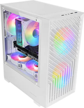 Boitier Mini Tour Micro ATX Mars Gaming MC-Vortex RGB avec panneau vitré (Blanc)
