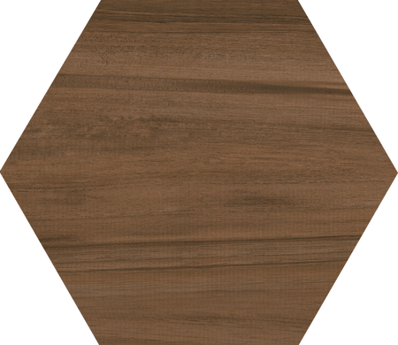 HEXAGONO BELICE NOCE - Carrelage hexagonal aspect bois grand format