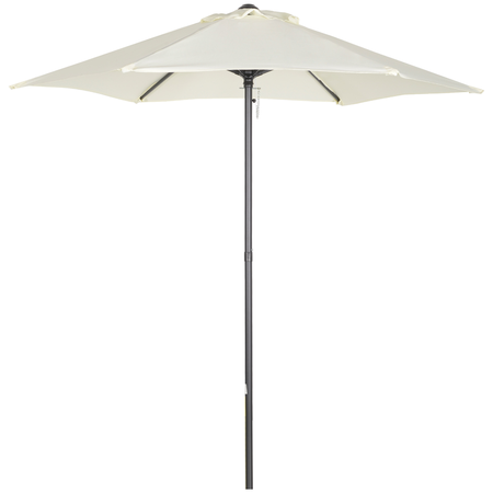 Parasol droit de jardin Ø 1,96 m alu. polyester