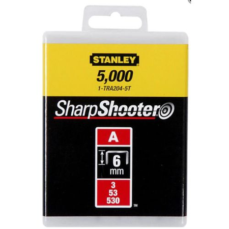 Agrafes Type A 10mm boîte de 5000 - STANLEY - 1-TRA206-5T