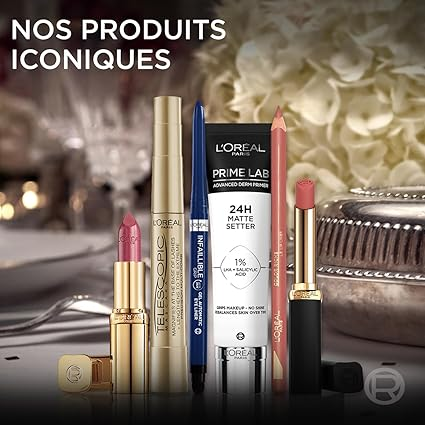 L'Oréal Paris - Calendrier de l'Avent 24 Jours - Coffret Cadeau Noël - Maquillage, Soins Visage et Cheveux - 24 Produits de Beauté Incontournables en Taille Réelle