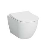 Pack cuvette suspendue Carene Mia Round sans bride abattant slim - VITRA - 7510B003-6319