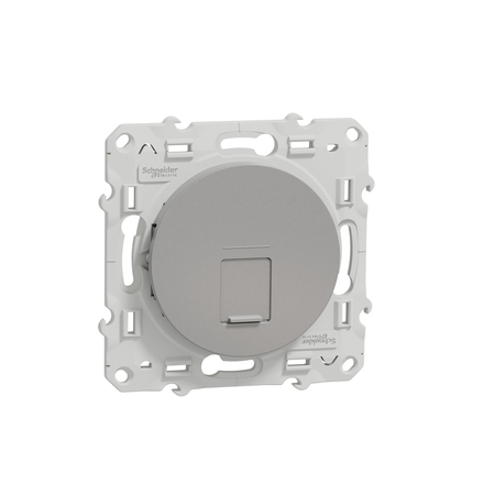 Prise RJ45 ODACE grade 3 (multimédia) STP Aluminium - SCHNEIDER ELECTRIC - S530476