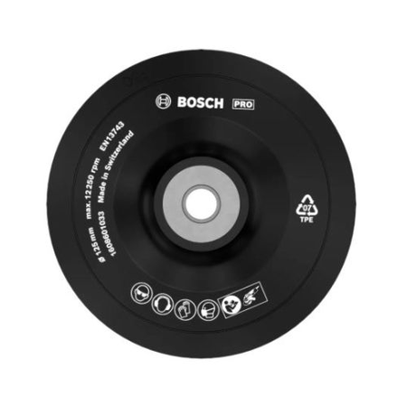 Plateau de ponçage standard M14 souple D125mm - BOSCH - 1608601033