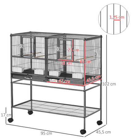 Cage à Oiseaux avec Séparation