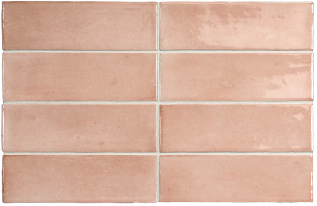 COCO ORCHARD PINK WALL  - Faïence zellige brillant en 5x15 cm rose