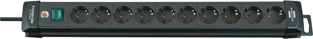 Multiprise Surtension Brennenstuhl Premium-Line 10 prises avec interrupteur (Noir)