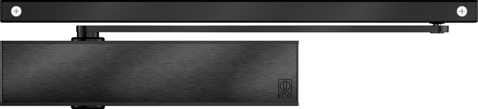 Ferme porte TS 61 inversé avec bras glissière et plaque de montage finition noir - ECO SCHULTE - 5030023910