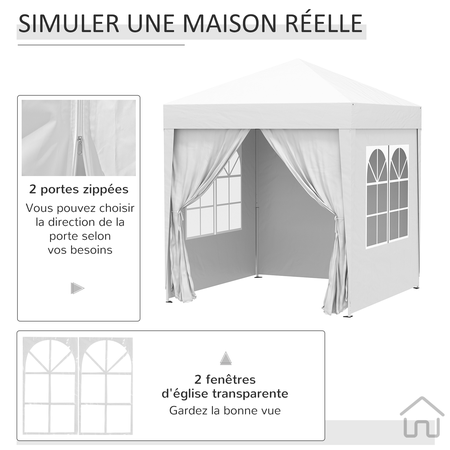 Tonnelle barnum pliable 2x2x2,55 m