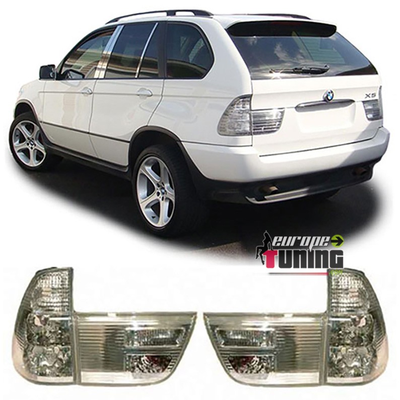 FEUX ARRIERES COMPLETS SILVER CHROME BMW X5 E53 1999-2003 PHASE 1 (11614)