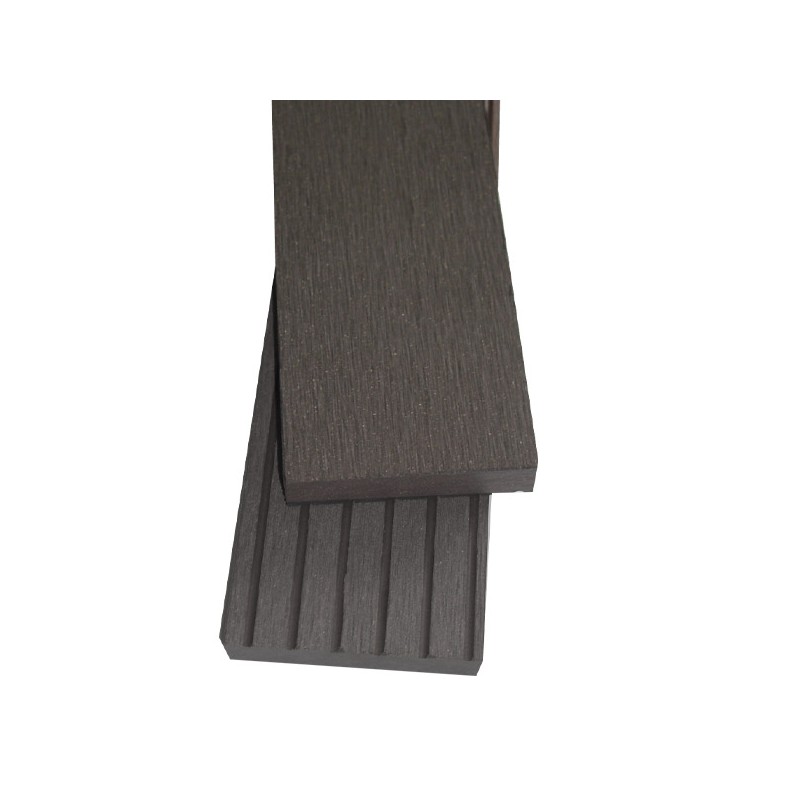 Plinthe finition terrasse bois composite (Qualita) - Coloris - Gris carbone, Epaisseur - 1cm, Largeur - 5.5 cm, Longueur - 200 cm