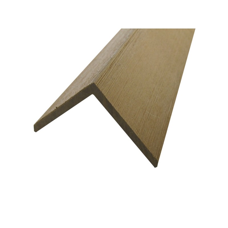 Profil d'angle bois composite pour bardage - Coloris - Beige clair, Epaisseur - 6 cm, Largeur - 6 cm, Longueur - 270 cm