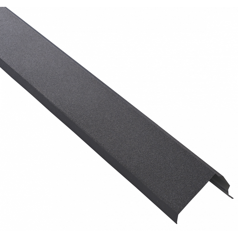 Bande de rive toiture acier galvanisé laqué mat aspect tuile L1,20 m - Coloris - Gris anthracite mat, Longueur - 1,20 m