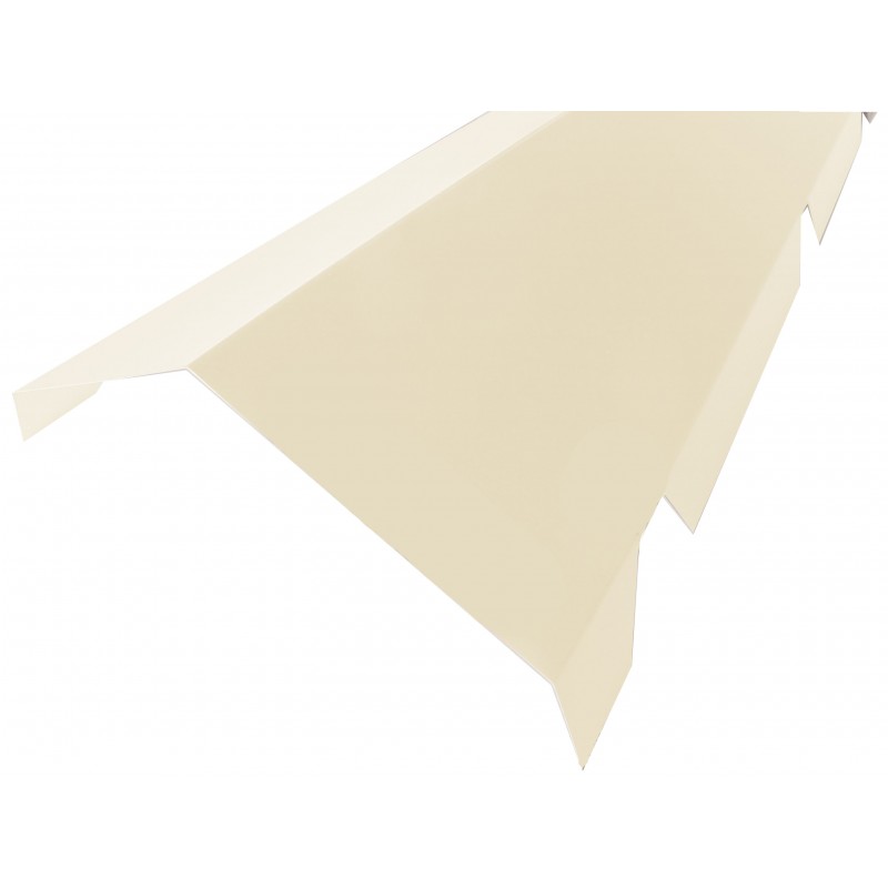 Faitière crantée double pour bac acier 1045 -  L  2100mm - Coloris - Beige 1015, Hauteur - 260 mm, Largeur - 450 mm, Longueur - 2100mm