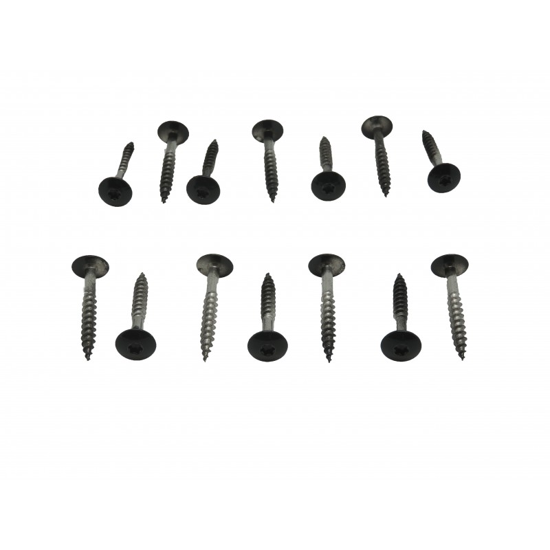 Kit de 50 vis 4,8 x 38 mm tork laquées pour bardage HPL - Coloris - Noir, Longueur de la vis - 38 mm, Surface couverte en m² - 6,25