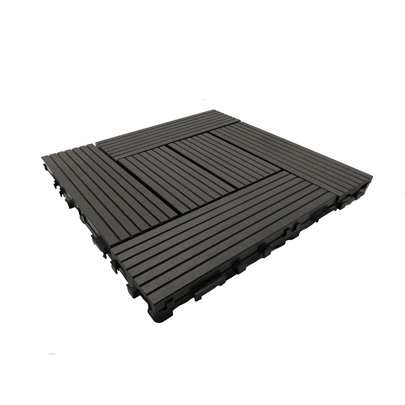 Pack dalle de terrasse 1m² bois composite classic (11 pièces 30 x 30 cm ) - Coloris - Terre cuite, Largeur - 30 cm, Longueur - 30 cm, Surface couverte en m² - 1