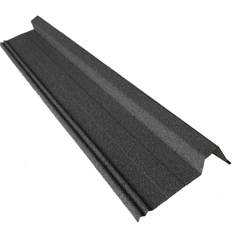 Rive gauche / droite 920 mm pour panneau tuile facile en acier galvanisé aspect granulé minéral - Coloris - Gris anthracite mat, Longueur - 920 mm