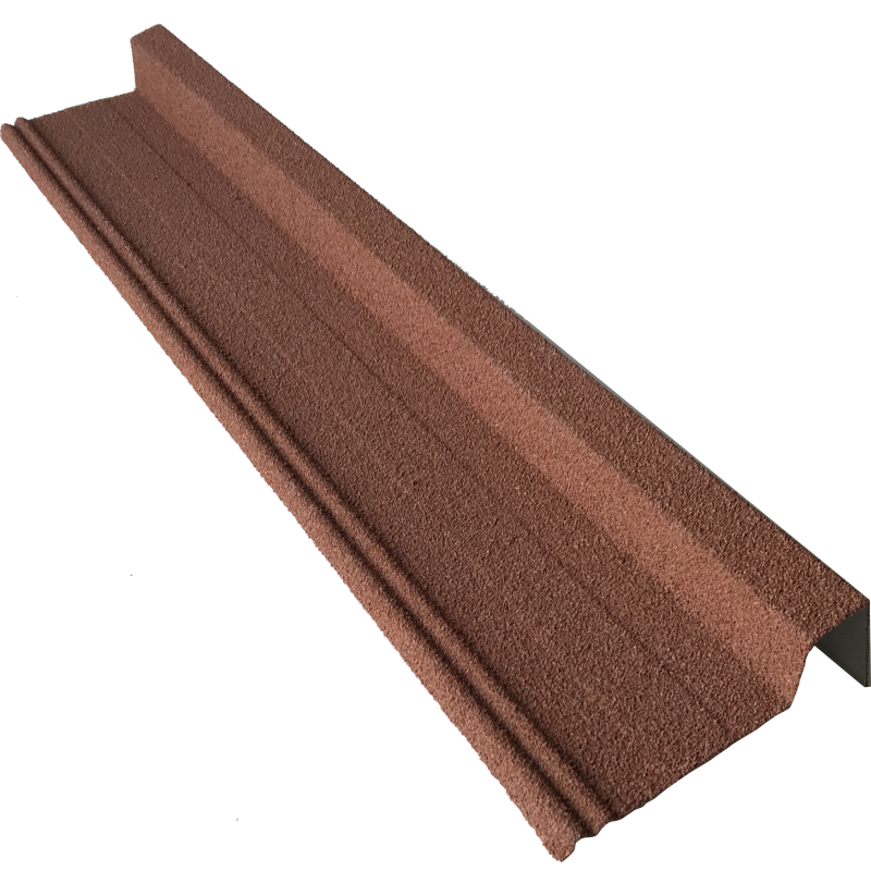 Rive gauche / droite 920 mm pour panneau tuile facile en acier galvanisé aspect granulé minéral - Coloris - Brun rouge mat, Longueur - 920 mm