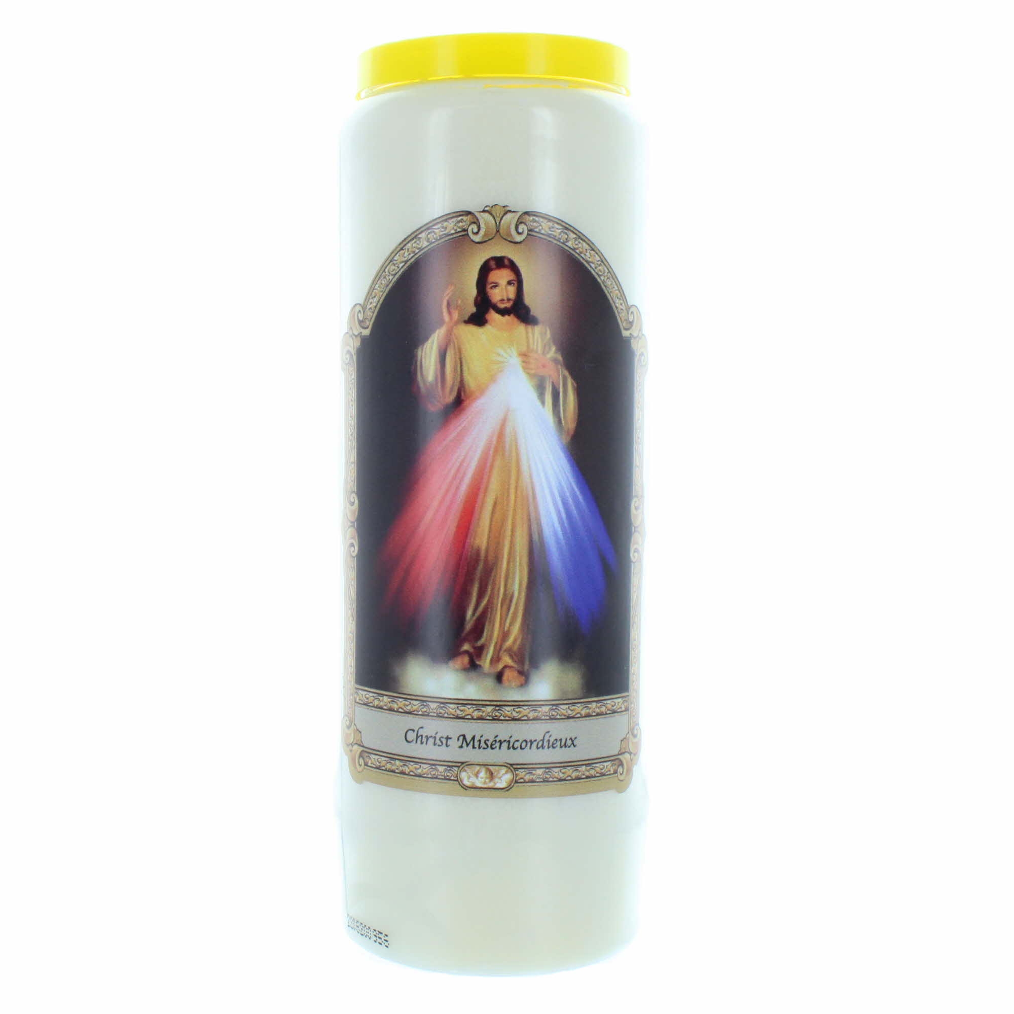 Lot de 20 Bougies Neuvaine Christ Miséricordieux 17,5cm