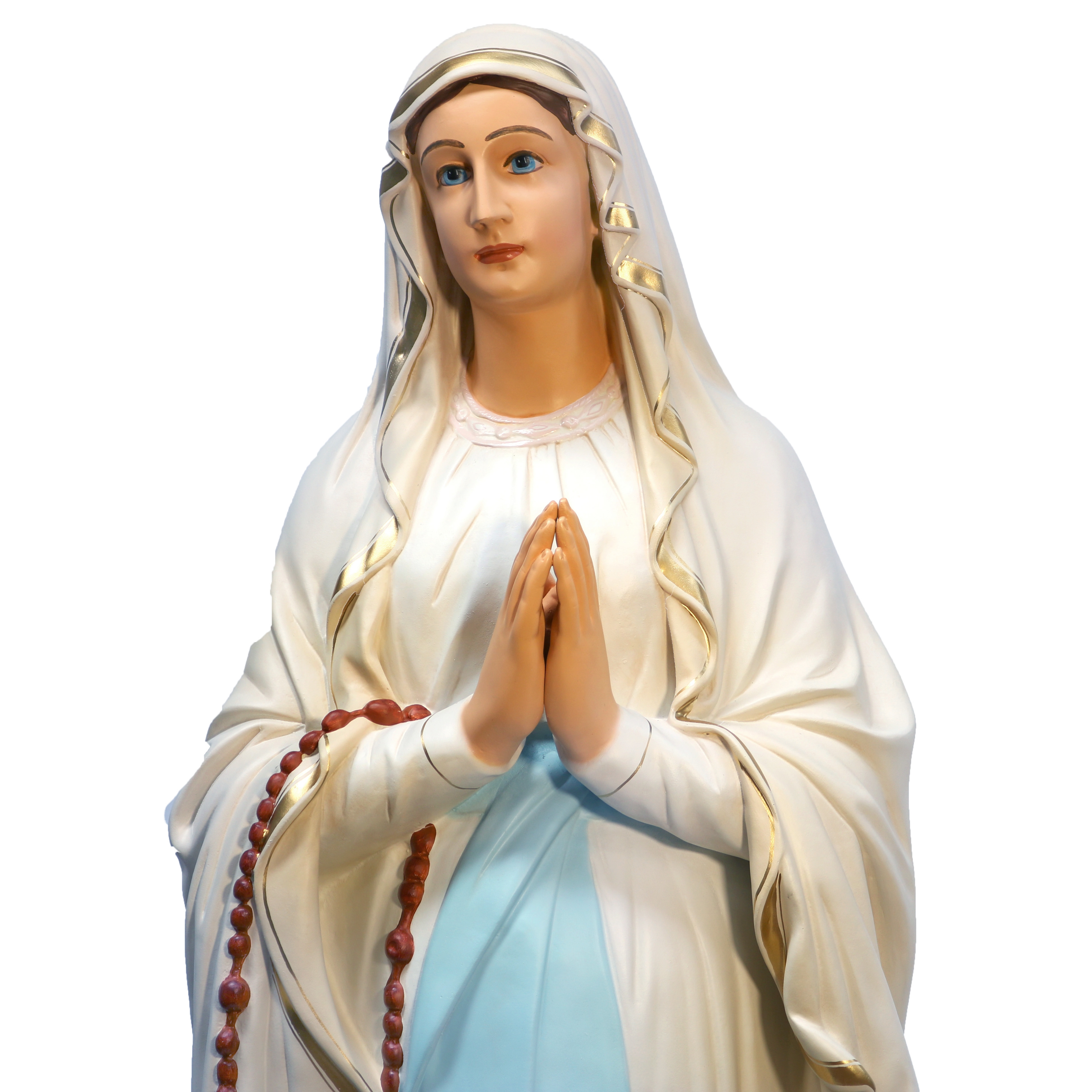 Statue Notre Dame de Lourdes de 160cm décorée en Résine