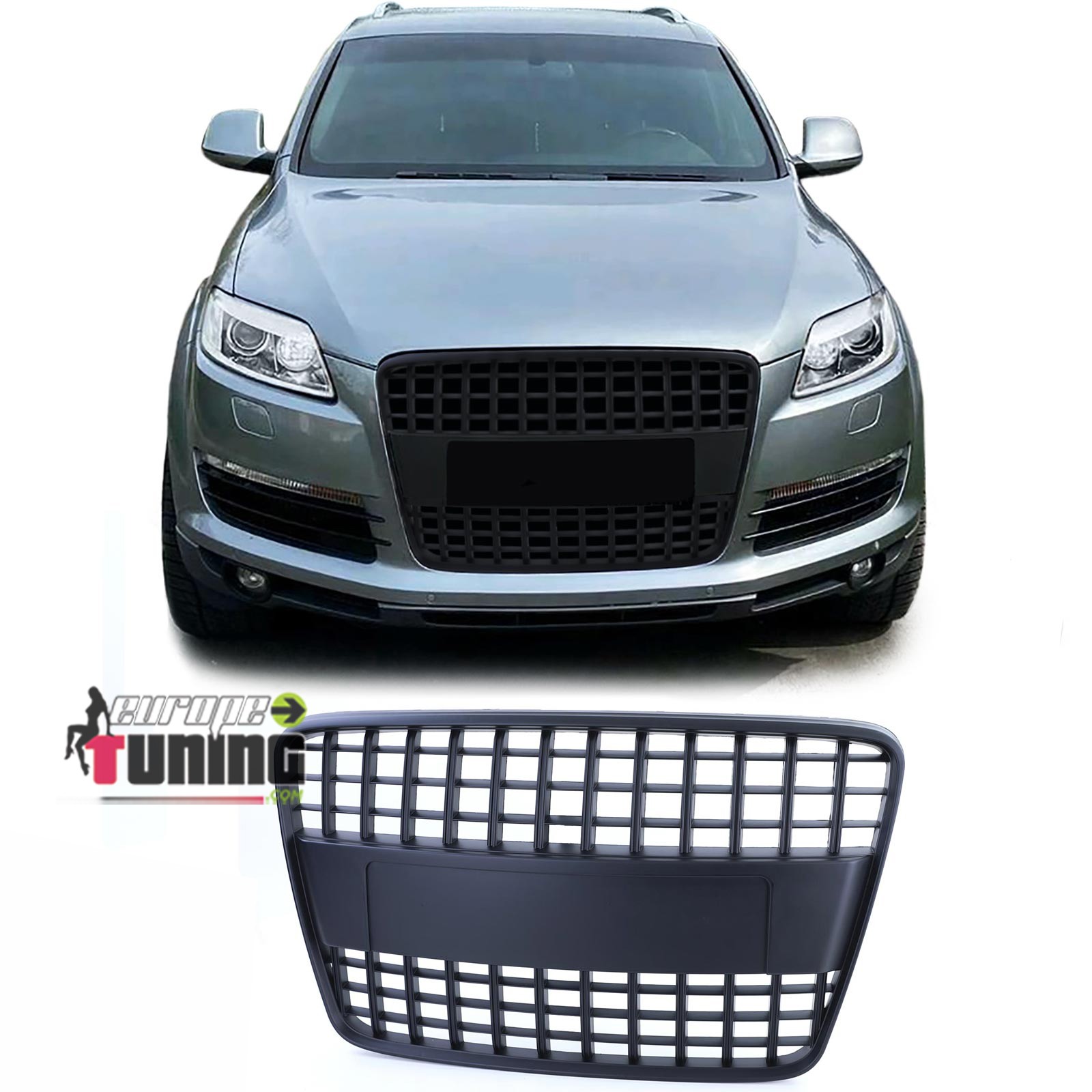 CALANDRE SPORT NOIRE MATE LIGNE SPORT AUDI Q7 4L 2005-2009 PH1 (05627)