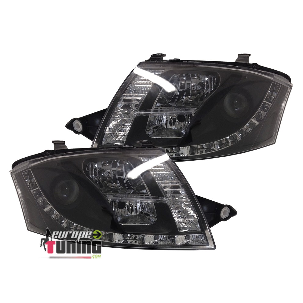 PHARES FEUX AVANTS NOIRS DEVIL EYES LED AUDI TT 8N 1998-2006 10 PIN (00869)