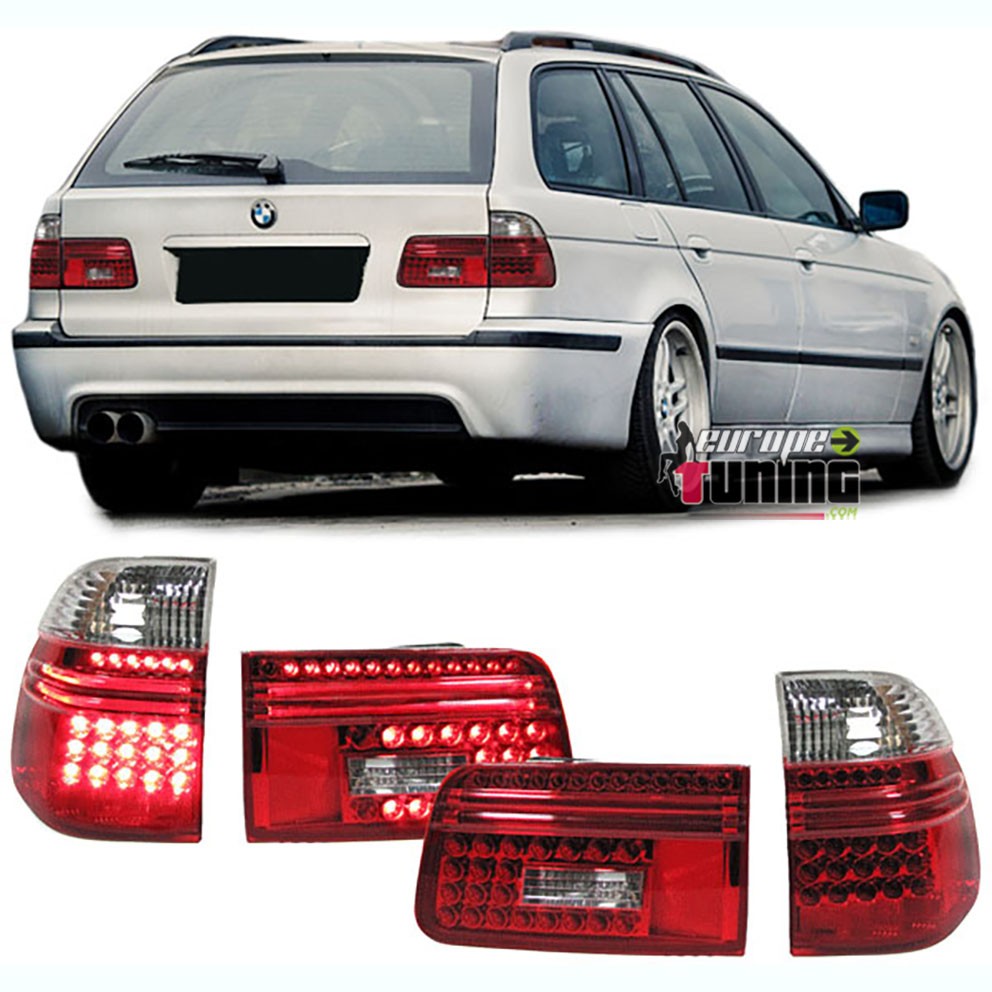 FEUX ROUGES CLAIRS A LEDS POUR BMW SERIE 5 E39 TOURING BREAK 1997-2004 (00729)