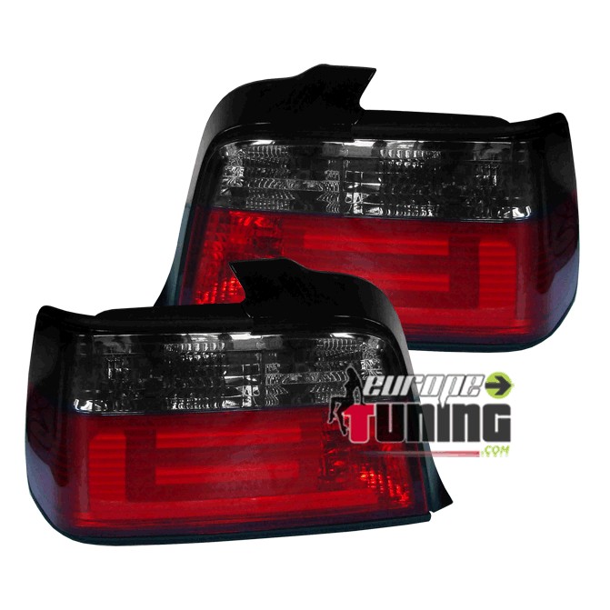 2 FEUX ROUGES LED LCI BANDES CELIS BMW SERIE 3 E36 BERLINE de 1990 à 1999 (02459)