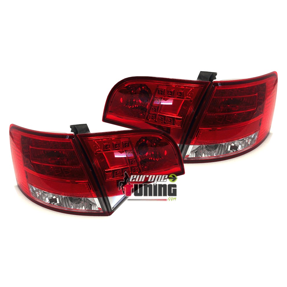 FEUX ARRIERES ROUGES CRISTAL A LED AUDI A4 B7 AVANT / BREAK (00711)